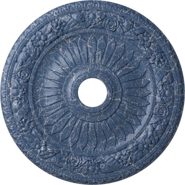 Ekena Millwork Bellona Ceiling Medallion (Canopies up to 3 5/8"), 23 5/8"OD x 3 5/8"ID x 1 1/8"P, Americana Crackle CM23BEAMC - main